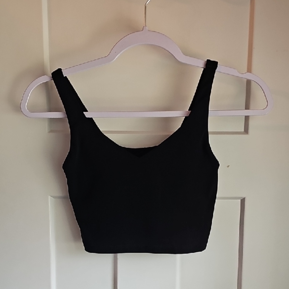 Aerie Offline Womens Black Smooth Cropped Tank. Sz XS. Like New